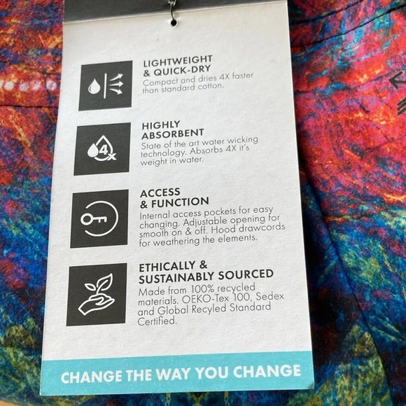 SLOWTIDE Changing Poncho UNISEX sz S-M NEW - Picture 7 of 8